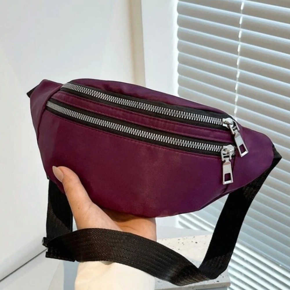 💙Women’s Double Front Pockets Adjustable Strap Medium Sized Fanny Pack